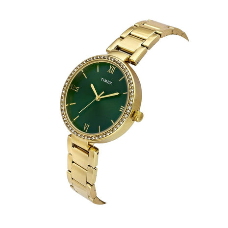 TIMEX Green Round Dial Analog Women's Watch - TWEL18713