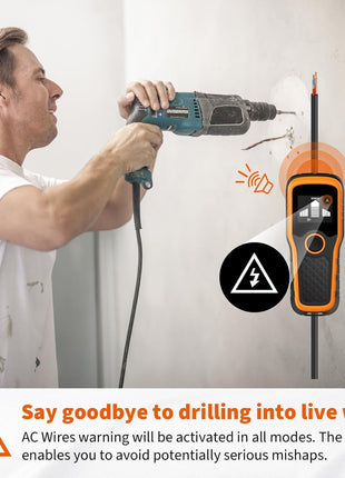Stud Finder Wall Scanner 5-in-1 - Detector for Wood, Metal, Joists, Pipes, and AC Wires, Upgraded New version Intelligent Chip, High-Definition LCD Display Screen & Audible Alarm