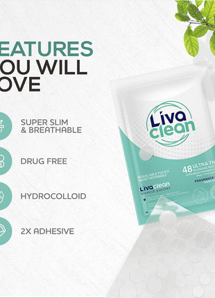 LivaClean 192 CT (4 PK) Hydrocolloid Pimple Patches - Pimple Patches for Face, Acne Patch for Face, Blemish Zit Dressing, Hydrocolloid, Zit Patch, Acne Dots