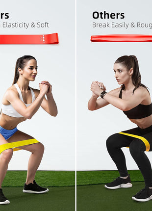 Resistance Bands for Working Out, Elastic Exercice Loop Bands for Physical Therapy, Yoga Starter Set of Stretch Bands for Booty Legs, Pilates Flexbands