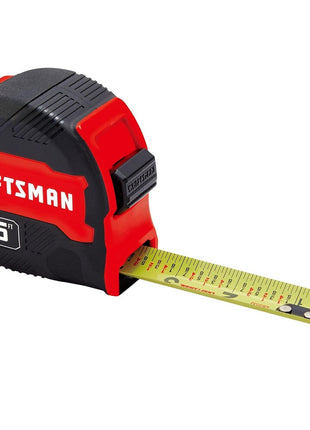 CRAFTSMAN 25-Ft Tape Measure with Fraction Marketing, Retractable, Manual-Locking Blade (CMHT37443S)