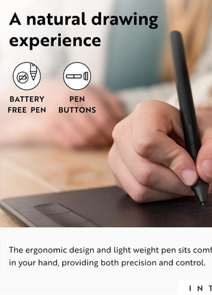 Wacom Intuos Small Bluetooth Graphics Drawing Tablet, Portable for Teachers, Students and Creators, 4 Customizable ExpressKeys, Compatible with Chromebook Mac OS Android and Windows - Pistachio