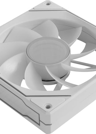 AeroCool Phantom M-3 Reverse Infinity Mirror ARGB Fan, for PC Case, 120mm, PWM 500-1800 RPM, Hydraulic Bearing, Eight Shock-Absorbing Pads, Liquid and Air Cooler, White