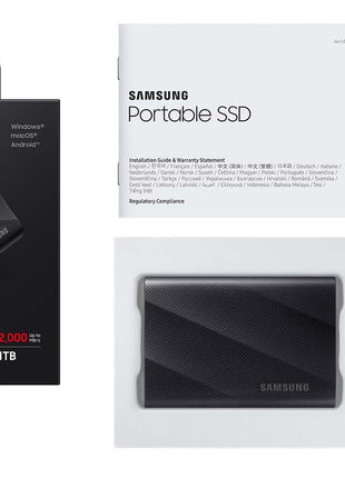 Samsung T9 Portable SSD 2TB, USB 3.2 Gen 2x2 External Solid State Drive, Seq. Read Speeds Up to 2,000MB/s for Gaming, Students and Professionals, MU-PG2T0B/AM, Black