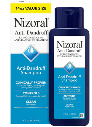 Nizoral Anti-Dandruff Shampoo with 1% Ketoconazole, Fresh Scent, 14 Fl Oz | Anti-Fungal Shampoo, Dandruff Shampoo for Dandruff Relief, Ketoconazole Shampoo, Dandruff Treatment, 1% Ketoconazole