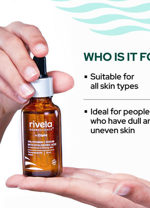 Rivela Dermascience 10% Vitamin C Serum with Hyaluronic Acid 10ML