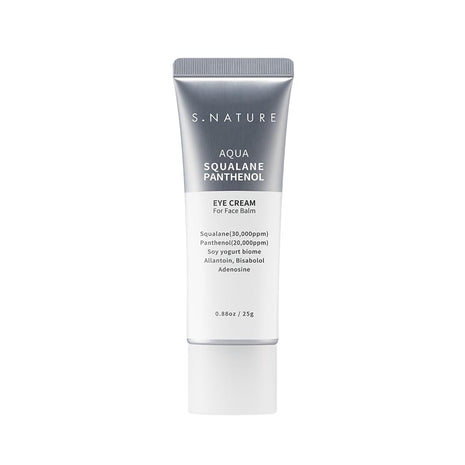 S.NATURE Aqua Squalane Panthenol Eye Cream for Face Balm 025ml | Eye Balm, Bags Under Eyes, Hydration, Nourishing | 0.85Fl Oz
