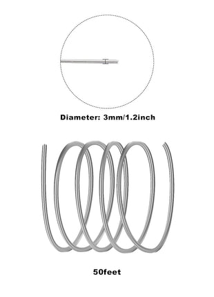 3mm Aluminum Craft Wire, 50 Feet 9 Gauge Bendable Anodized Metal Wire for Sculpting, Jewelry Making, Armature Making, Wire Weaving and Wrapping