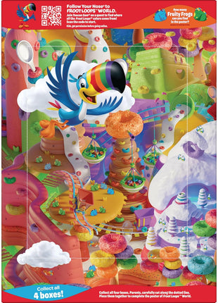 Kellogg's Froot Loops Original Giant Size Breakfast Cereal 23 oz | Good Source of Fiber, 15g Whole Grains