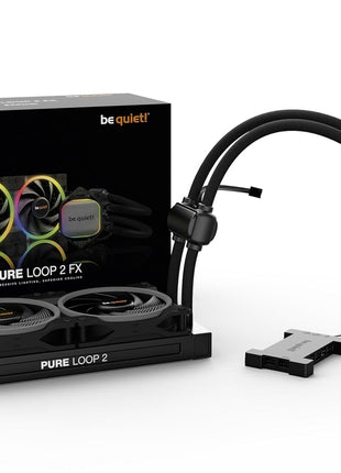 be quiet! Pure Loop 2 FX 240mm, CPU Liquid Cooler for Intel Core i3/i5/i7 or AMD Ryzen 3/5/7, ARGB LED Illumination, 2X Light Wings PWM high-Speed Fan -BW013