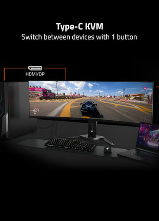 GIGABYTE M27U - 27 inch IPS Gaming Monitor - UHD 3840x2160-160Hz - 1ms MPRT - AMD FreeSync Premium Pro - Type C KVM - HDMI, DP, Type C - Height Adjustable - Black (M27U-SA)