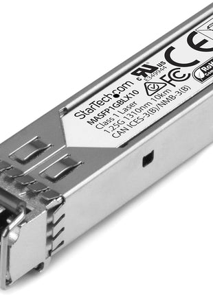 StarTech.com Cisco Meraki Compatible SFP Module - 1000BASE-LX - 1GbE Single Mode Fiber SMF Optic Transceiver - 1GE Gigabit Ethernet LC 10km - 1310nm Cisco Meraki MS225, MX400, MS250 (MASFP1GBLX10)