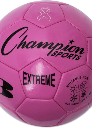Champion Sports Extreme Series Soccer Ball – Sizes 3, 4, 5, Soft Touch, All Weather, High Air Retention, Youth & Adult League Balls for Training, Games, Outdoor & Indoor Play, Multiple Colors