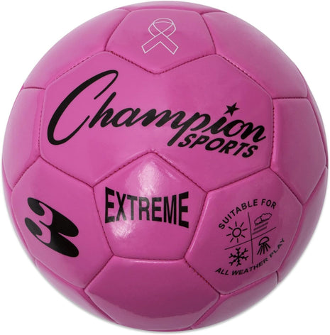 Champion Sports Extreme Series Soccer Ball – Sizes 3, 4, 5, Soft Touch, All Weather, High Air Retention, Youth & Adult League Balls for Training, Games, Outdoor & Indoor Play, Multiple Colors