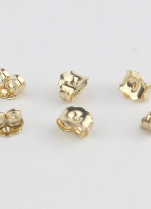 Orgrimmar 14K Gold Plated Earring Backs Yellow Ear Locking for Stud Ear Rings (3 Pairs)