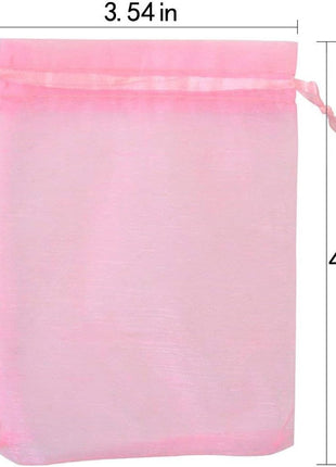 Tojwi 50pcs Organza Bags-Mix Color 3.54''x4.33''(9x11cm) Satin Drawstring Organza Pouch Wedding Party Favor Gift Bag Jewelry Watch Bags