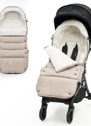 Momcozy Stroller Footmuff Universal | Easily Attaches to Most Strollers | Ultra-Plush,Weather-Proof Stroller Sleeping Bag | Deluxe Warm Stroller Bunting Bag | Extendable Cover Winter | Adjust-Buckle