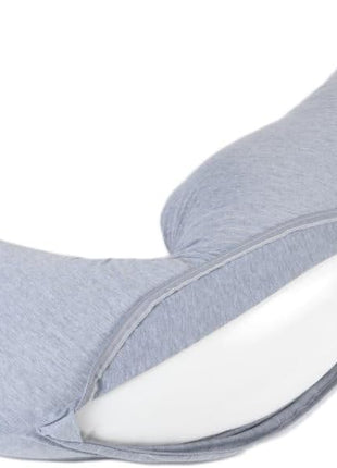 Momcozy J Shaped Pregnancy Pillow, Maternity Body Pillow for Side Sleepers | Cooling Body Pillow with Removable Cover for Head Neck Belly Support, Side Sleeper, Must-haves for Pregnant Women Grey