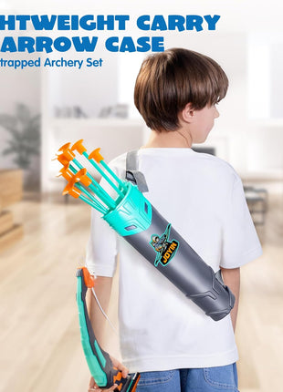 JOYIN Kids Bow and Arrow Set, LED Light Up Archery Toy Set with 9 Suction Cup Arrows, Target & Arrow Case, Indoor and Outdoor Hunting Play Gift Toys for Kids, Boys & Girls Ages 6-12