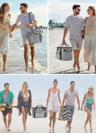 Maelstrom Soft Sided Cooler Bag, 30/40 Can Collapsible Insulated Ice Chest, Large Leakproof Portable Storage for Camping, Travel, Kayaking & Beach