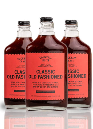 Cocktail Crate Old Fashioned Drink Mixer | Makes 51 Cocktails | Award-Winning Craft Mixer for Classic Old Fashioned - Premium Syrup Handcrafted with Aromatic Bitters & Demerara Sugar | 12.7oz - 3 pack