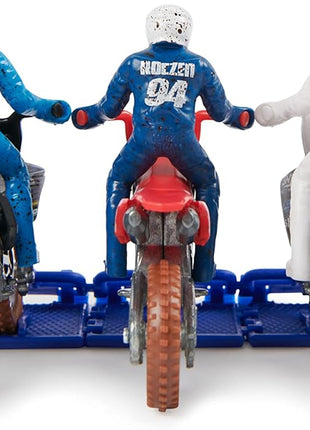 Supercross Authentic Die-Cast Motorcycles & Riders, 5-Pack | Includes 5 Bikes with Attached Pro Riders Like Ken Roczen, Metal Die-Cast Motors & Forks, Pretend Play Gifts for Kids Ages 3+