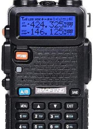 Baofeng UV-5R Two Way Radio Dual Band 144-148/420-450Mhz Walkie Talkie 1800mAh Li-ion Battery(Black)