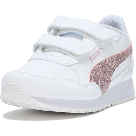 PUMA Kids ST Runner Hook and Loop Sneaker, Gray Echo Navy, 9 US Unisex Toddler