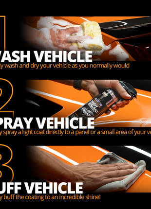 CERAKOTE® Rapid Ceramic Paint Sealant Spray - Ceramic Coating for Cars | 14oz - Ceramic paint sealant, 50+ wash rating. Hydrophobic, high-gloss spray-on protection for car paint.