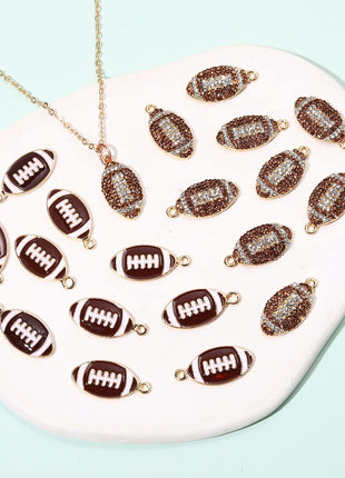 20PCS Sports Charms Enamel Basketball Baseball Pendant Charms for Jewelry Making Rhinestone Ball Game Softball Charms for Necklace Bracelet Earrings DIY Crafts