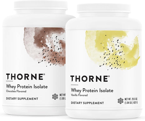 THORNE - Whey Protein Isolate Bundle - Chocolate & Vanilla Flavors