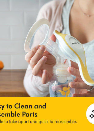 Medela Manual breast pump with Flex Shields Harmony Single Hand for More Comfort and Expressing More Milk