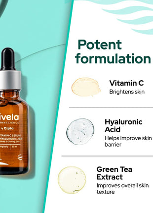 Rivela Dermascience 10% Vitamin C Serum with Hyaluronic Acid 10ML