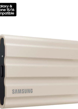 Samsung T7 Shield Portable SSD 1TB, USB 3.2 Gen 2, Up to 1,050 MB/s | Rugged, IP65 Water Resistant, Compatible with PC/Mac/Android/Gaming Consoles (MUPE1T0K/AM), Beige