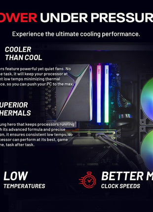 Skytech Gaming Azure 3 Gaming PC, AMD Ryzen 7 7700 3.8GHz, AMD RX 9060XT 16GB VRAM, 1TB Gen4 NVMe SSD, 32GB DDR5 RAM 6000, 650W Gold PSU, WI-FI 5, Windows 11, Desktop