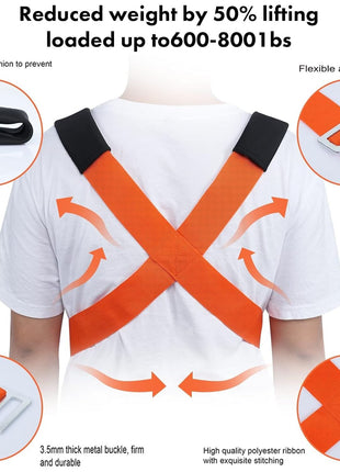 Moving Straps Lifting(Padded) one Person 2-Person Lifting and Moving System Appliance,for Harness Moving Mattress Couch Furniture Heavy Things,Suitable Professional Moving Body Strap Wrist Strap
