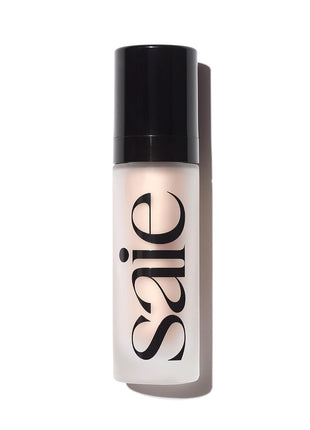Saie Radiant Glow Duo - Dew Liquid Blush (Chilly, .40 oz) + Glowy Super Gel (Starglow, 1 oz) - Hydrating Cream Blush & Illuminating Primer for a Luminous, Natural Finish