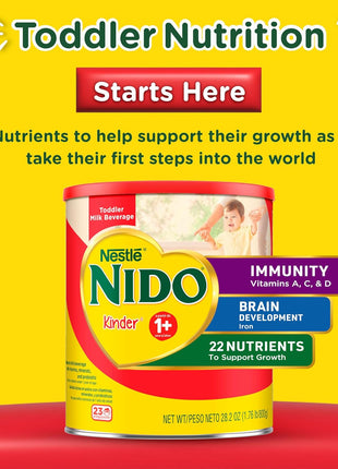 Nido NESTLE Kinder 1+ Powdered Milk Beverage 1.76 lb. Canister
