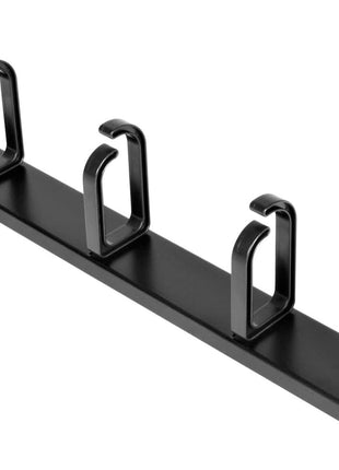 StarTech.com 19 inch Server Rack Cable Management Panel w/ D-Ring Hooks - 1U Horizontal or Vertical Wire and Cord Manager - Metal , TAA (CABLMANAGER2)