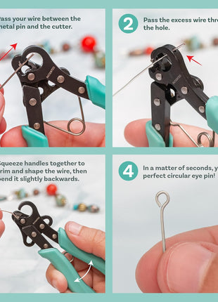 The Beadsmith Vintaj One Step Looper – Create and Trim Consistent 1.5 mm Loops for Jewelry Making, Use With 24-18g Craft Wire