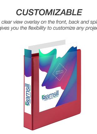 Samsill Durable 1.5 inch 3 Ring Binder, D Ring Binder, 100% Recycled Chipboard, Basis Assortment, 4 Pack