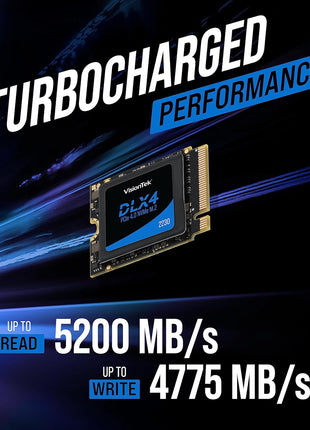 VisionTek 2230 DLX4 M.2 SSD - 2TB - PCIe Gen 4.0 x4 NVMe - 5200MB/s Read, 4775MB/s Write 鈥?Laptops, Handheld Gaming PCs, NUC