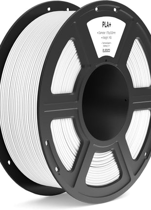 ELEGOO PLA Filament 1.75mm White 1KG, High Toughness PLA Plus 3D Printer Filament Dimensional Accuracy  0.02mm, 1kg Spool(2.2lbs) Fits for Most FDM 3D Printers