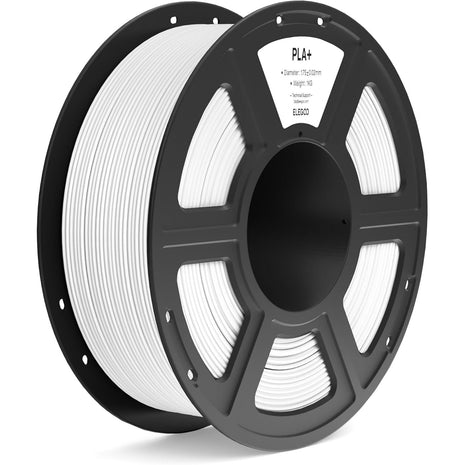 ELEGOO PLA Filament 1.75mm White 1KG, High Toughness PLA Plus 3D Printer Filament Dimensional Accuracy  0.02mm, 1kg Spool(2.2lbs) Fits for Most FDM 3D Printers