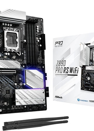 ASRock Z890 Pro RS WiFi 6E Intel Core Ultra LGA1851 RL-ILM ATX Motherboard DDR5 8666 MHz 256 GB Thunderbolt M.2