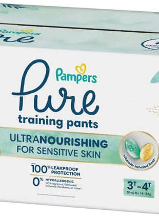 Pampers Pure Protection Training Underwear, Unisex, Size 3T4T, 92 Count, Premium, Hypoallergenic, Soft, Absorbent