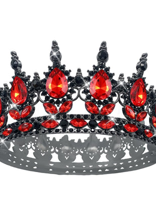 Queen Crown Rhinestone Wedding Crowns and Tiaras for Women Costume Party Hair Accessories Princess Birthday Crown Crystal Bridal Crown (Gold White Crown)