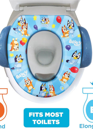 Bluey Soft Potty Seat - Potty Training Toilet Seat, Soft Cushion, Baby Potty Training, Safe, Easy to Clean