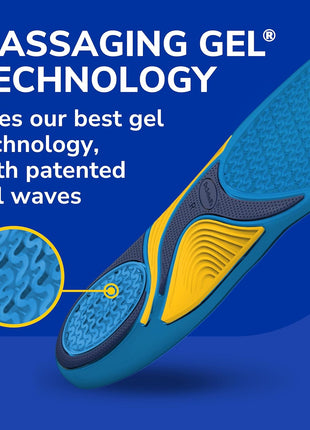Dr. Scholl’s Energizing Comfort Women’s Everyday Insoles with Massaging Gel - Clinically Proven, All-Day Energy and Comfort Inserts with Patented Triple Gel Design - Shock Absorbing, Arch Support