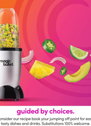 Magic Bullet Blender, Small, Silver, 11 Piece Set